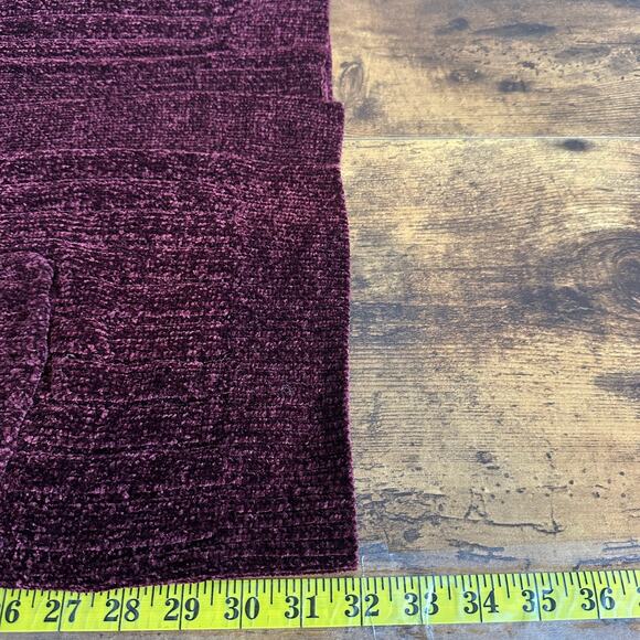 Matty M Chenille Ribbed Cardigan Sz Small Burgundy Red Boho Lounge Chunky EUC - Picture 5 of 10